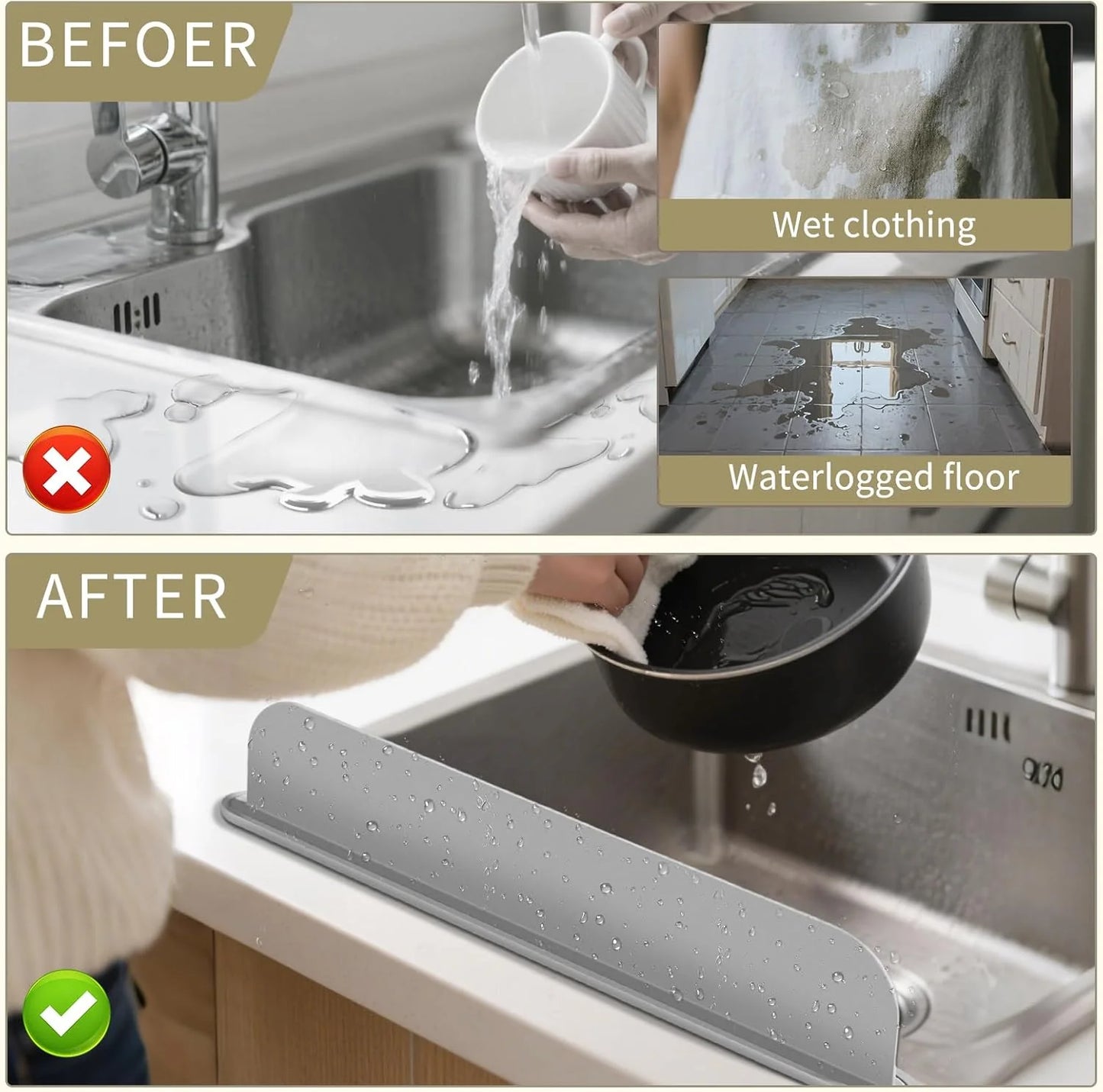 π‘οΈ Silicone Kitchen Sink Splash Guard