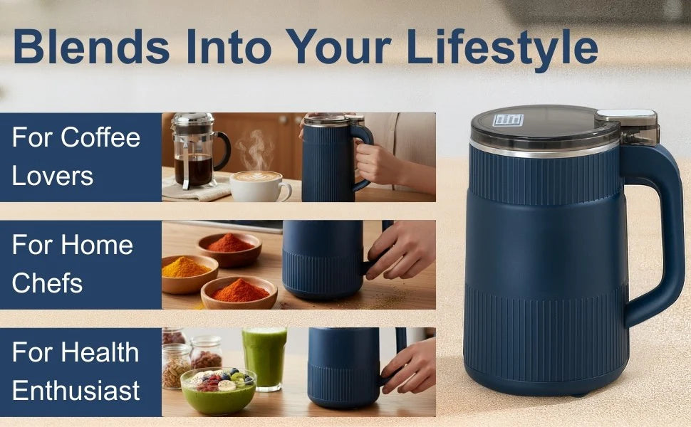 ☕ Portable Electric Coffee & Spices Grinder Mug