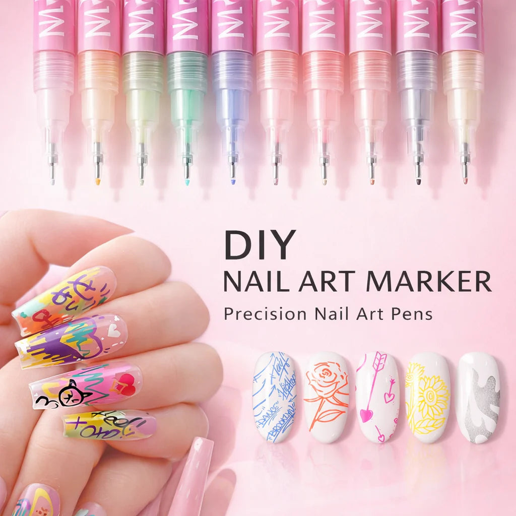 💅 DIY Nail Art Marker Pen Set