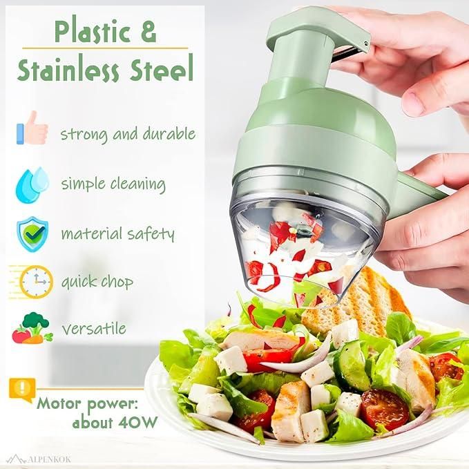 🥗 4-in-1 Portable Electric Cutter, chopper