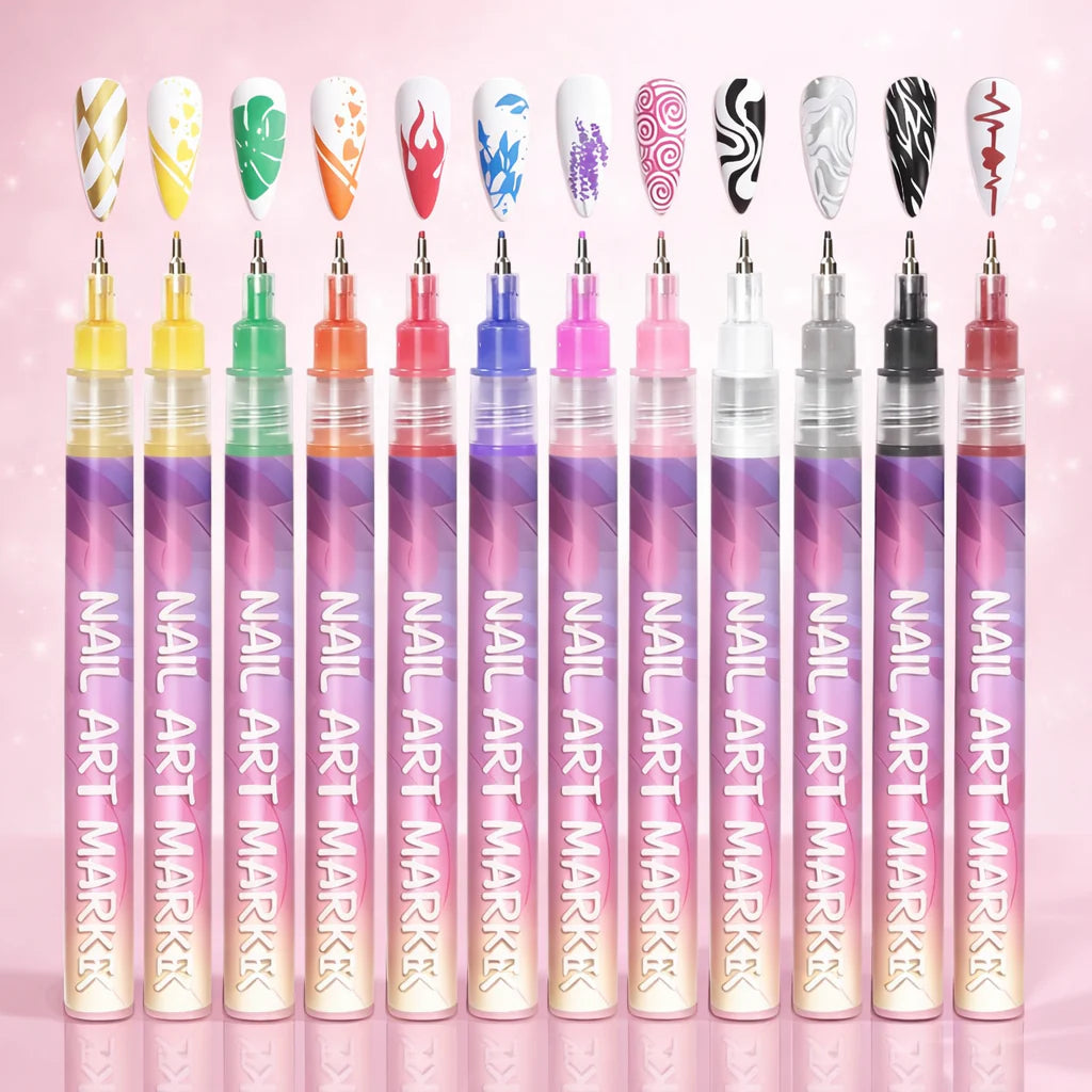 💅 DIY Nail Art Marker Pen Set