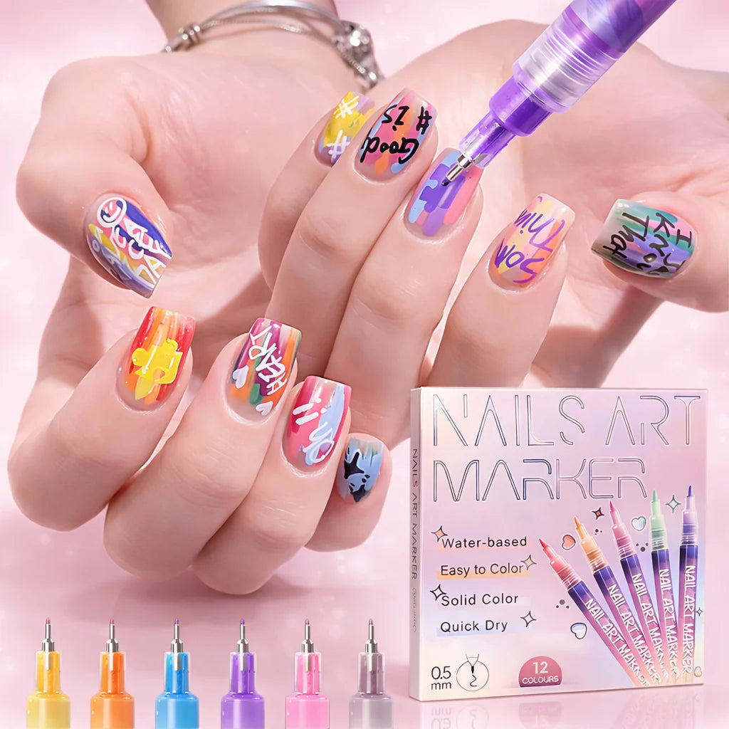 💅 DIY Nail Art Marker Pen Set