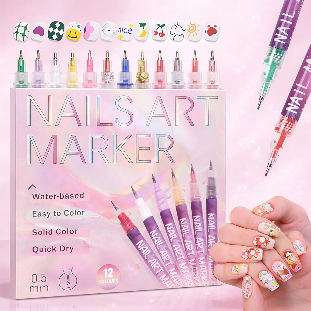 💅 DIY Nail Art Marker Pen Set