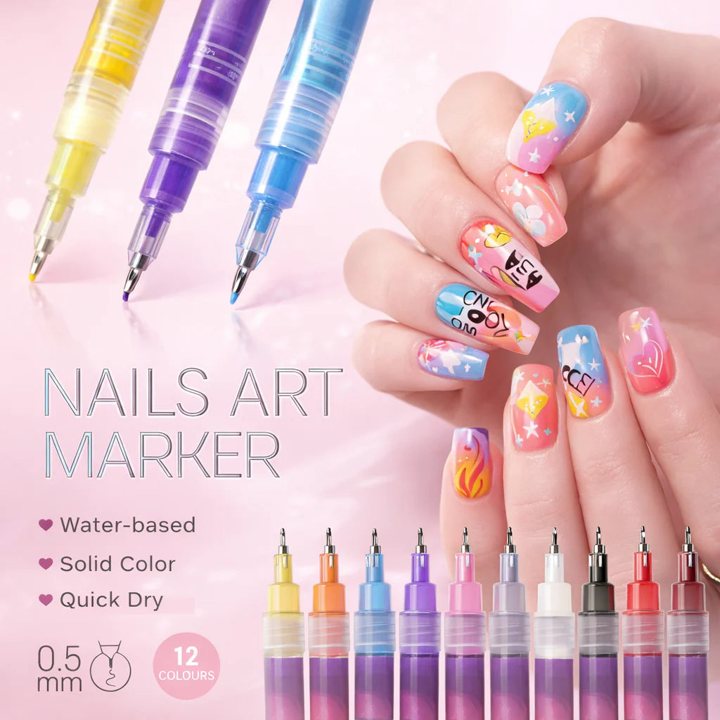 💅 DIY Nail Art Marker Pen Set