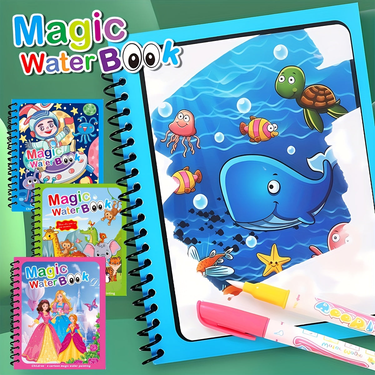 🪄 AquaMagic Reusable Coloring Book